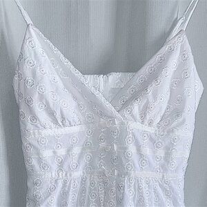 white eyelet babydoll dress